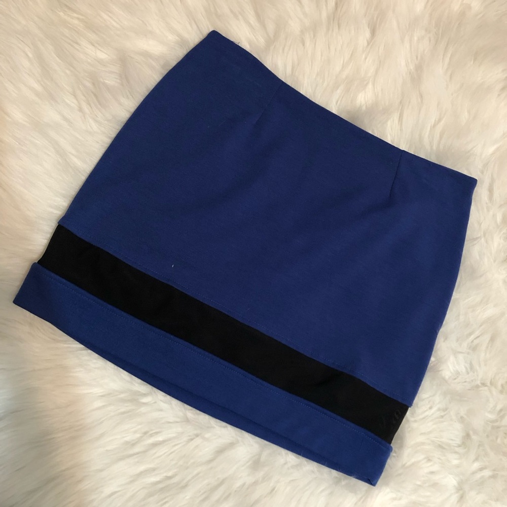 Cobalt blue mini skirt